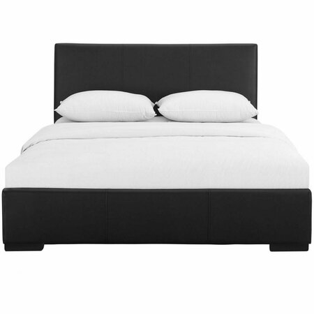 GFANCY FIXTURES Upholstered King Platform Bed Black GF3657975